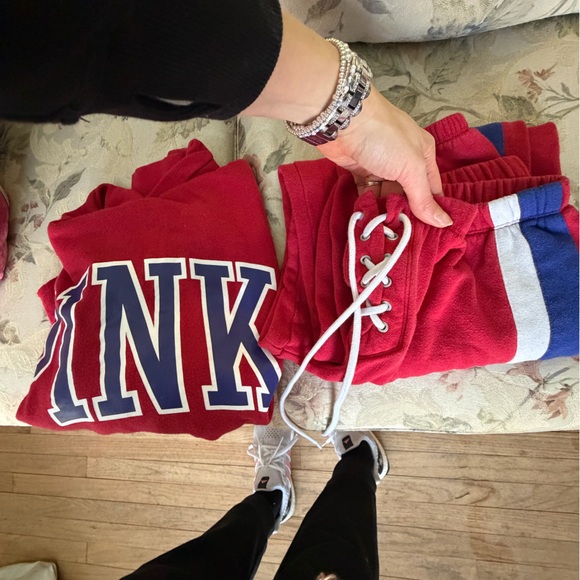 Victoria’s Secret. PINK - Red White and Blue Sweat Suit Set - Picture 6 of 9